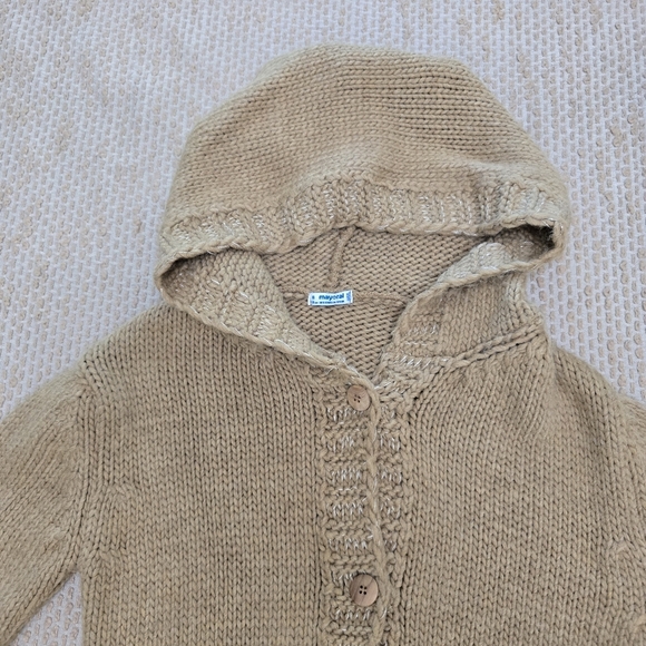 MAYORAL sweater For GIRLS  Size 8 Beige Made In SPAIN - Picture 7 of 14